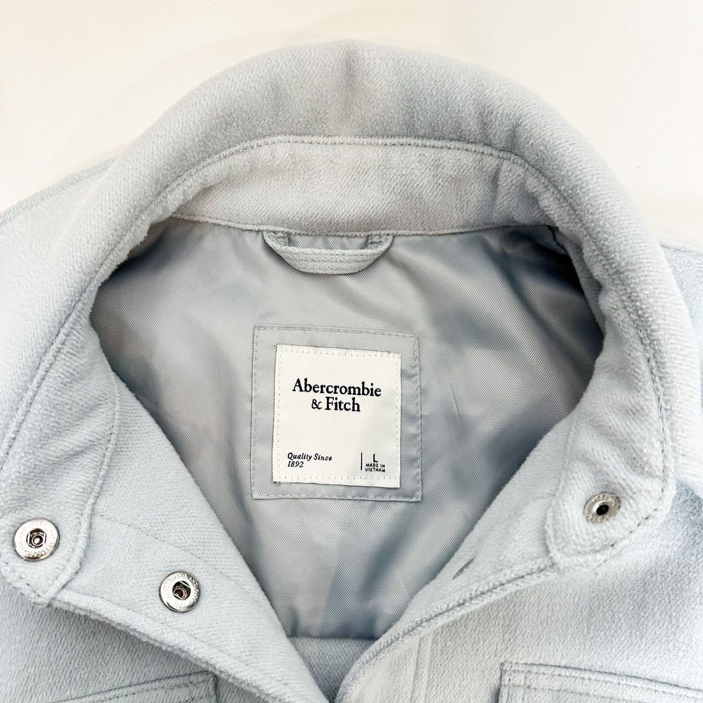 Abercrombie & Fitch Light Gray Shacket - Picture 6 of 10
